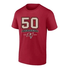 HOT NEW - Tampa Bay Buccaneers 50th Anniversary Unisex T-Shirt All Size