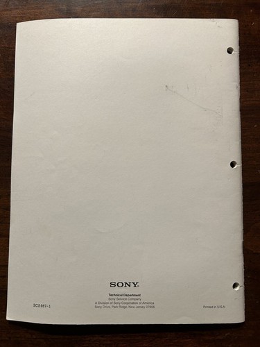 Sony CDX-5 CDX-R7 FM/AM CD Player Mechanical Troubleshooting Guide Original OEM - Picture 2 of 5