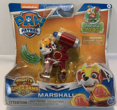 Paw Patrol Nickelodean Super Paws Marshall Mighty Pups action figure New