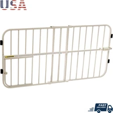 Metal Expandable Pet Gate Extra Wide Small Pet Door Safety Easy Stepover Durable