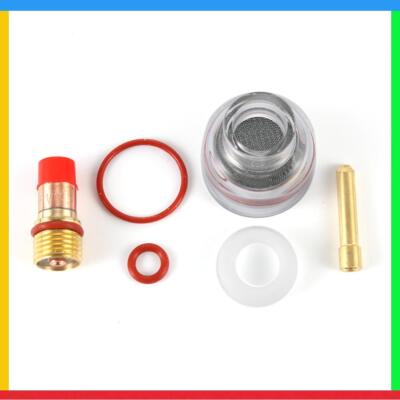 6 Stück Gaslinsen-Spannzangen-Glasbecher für WIG-17/18/26 Argon-Lichtbogenschwei
