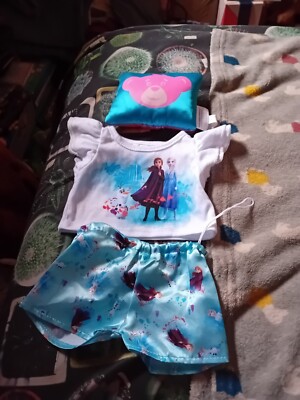Build A Bear Workshop Frozen Schlafanzug und Kissen, passend für 40 cm Bär