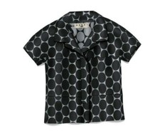 Marni For H&m Grey Black Polka Dot Short Sleeve Jacket Uk 10 Us 6 Small Bnwt