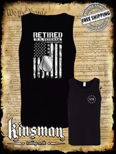 Retired US Veteran 2-Sided Tank Top United States Military Army Marines USA