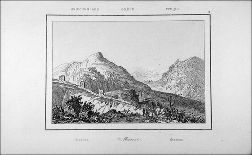 GRÈCE - LES MURAILLES (FORTIFICATIONS) de MESSÈNE (PÉLOPONNÈSE) - Gravure 19e - Picture 2 of 4