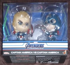 Image of Hot Toys Cosbaby Captain America vs Captain America. Marvel Avengers Endgame.
