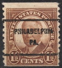 PR261J 1925  1½ c US STAMP Warren G. Harding 1922-1934 Regular Issue Precancels