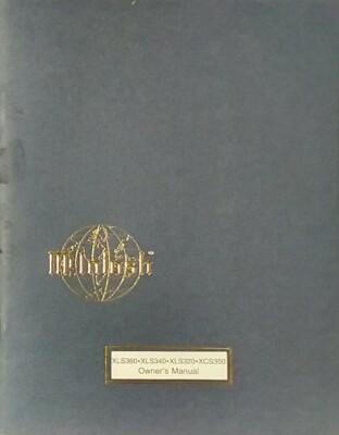  ORIGINAL McIntosh HARD BOUND XLS360, 340, 320, XCS350 OWNER'S MANUAL