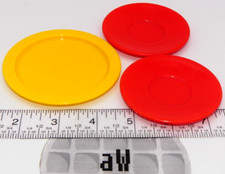 Lot of Pretend Kids Red Yellow Plates Play Toy Kitchen