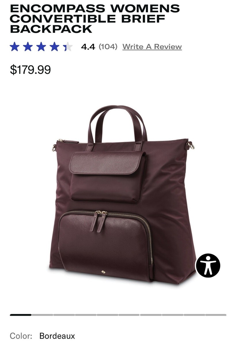 Encompass womens convertible tote laptop backpack 2025