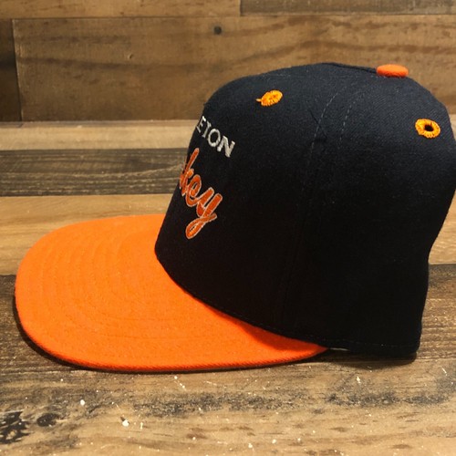 VTG Princeton Tigers Hat Fitted 7 1/4 New Era Player Issued Early 90s Hockey #16 - Picture 5 of 12