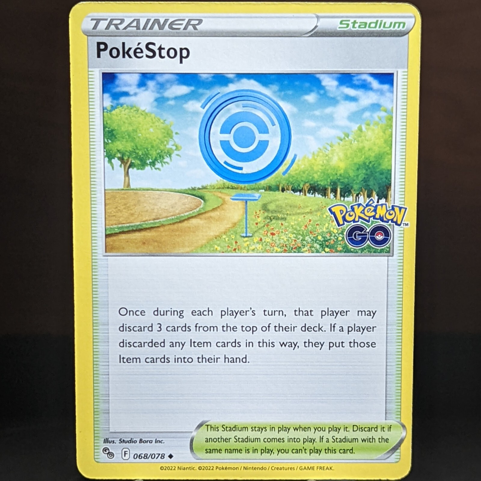 PokeStop 068/078 NM Trainer Pokemon Go Near Mint SWSH TCG Set Card 68/78 discard