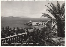 PIOMBINO - LIVORNO - VEDUTA PIAZZA BOVIO E ISOLA D'ELBA - VIAGG. 1955 -1994-