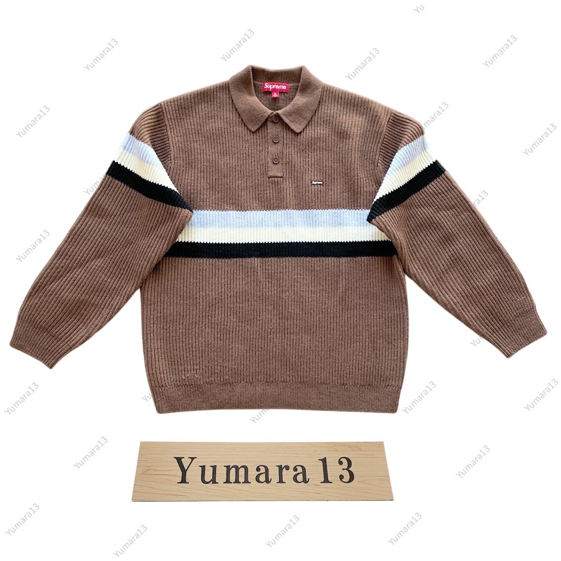 Supreme Small Box Polo Sweater FW23 4colors Black Ivory Grey Supreme Small Box Polo Sweater FW23 4colors Black Ivory Grey