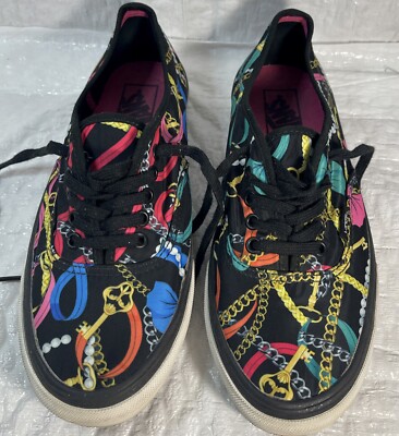 Vans Lo Pro Jewels Print Off The Wall Multicolor Sneakers Shoes Women's Size 8.5