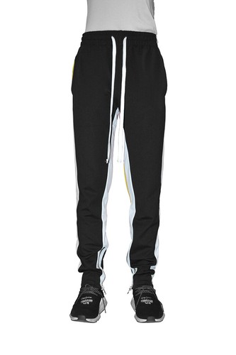 Mens Track Pants Color Block Jogger Side Ankle Zip 10+ COLORS AVAILABLE - Picture 25 of 25