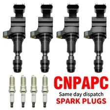✅4 Ignition Coil &Spark Plug UF491 For Chevy Equinox Buick Regal Saturn GMC 2.4L