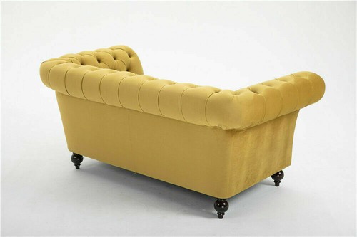 Chesterfield Sofa Armchair Handmade 1.5 , 2 Or 3 Seater Settee Love Seat Velvet - Picture 28 of 34