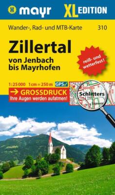 Mayr Wanderkarte Zillertal - Von Jenbach bis Mayrhofen XL 1:25.000 | 2023