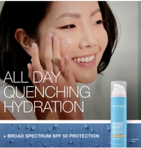 Neutrogena Hydro Boost Hyaluronic Moisturizer w/Sunscreen SPF 50 Travel Sz X 10 - Picture 5 of 6