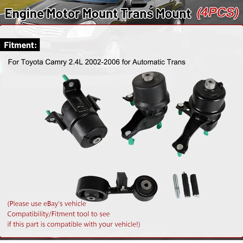 4PCS Motor Mounts For Toyota Camry Base/LE/SE/XLE Sedan 4-Door 2.4L 2002-2006 US - Image 2 of 4