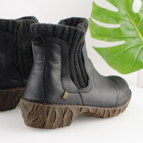 El Naturalista Women Yggdrasil N158 Boot Size 42 11 Black Leather Chelsea Bootie - Picture 3 of 14