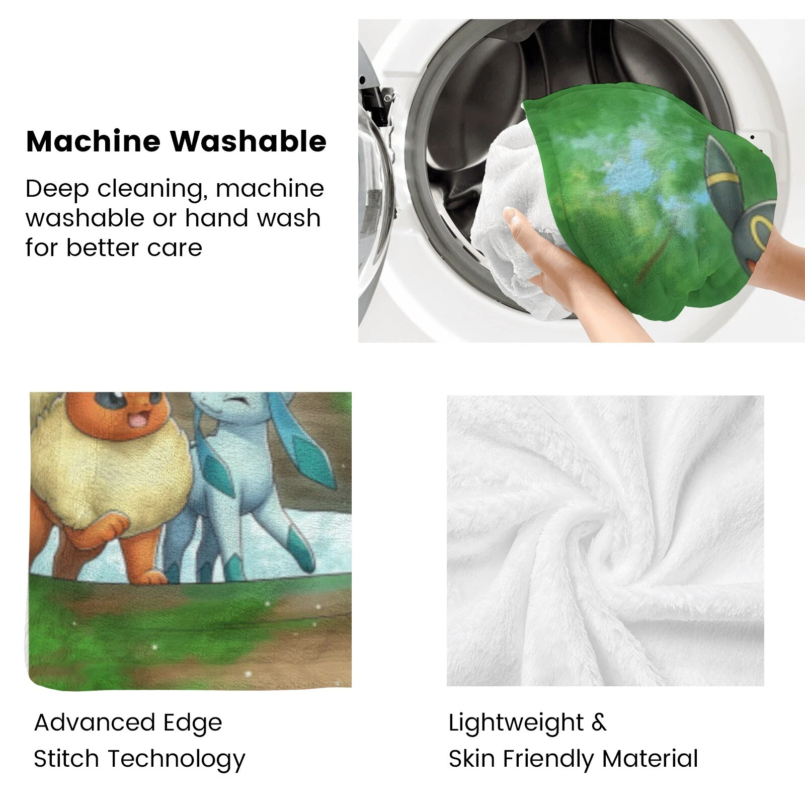 Eevee Blanket Soft Bed Sofa Couch Throw Cozy Lightweight Birthday Gift