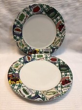 Fitz & Floyd Omnibus-Habitat Americana “Country Cupboard” Dinner Plate Set-Qty.2