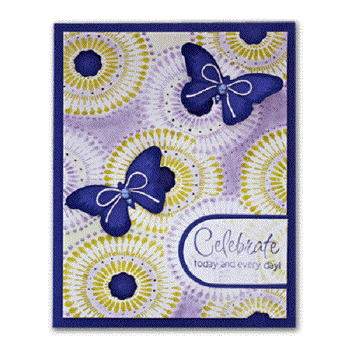 PENNY BLACK RUBBER STAMPS SLAPSTICK CLING CIRCULAR DESIGN NEW cling STAMP - Picture 3 of 3