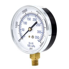 Dry Lower Mount Pressure Gauge with 3.5 Dial,...