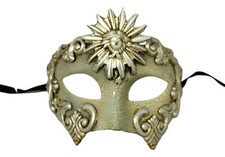 Greek Sun God Gold, Silver, Bronze, Black, White Masquerade Men's Mask