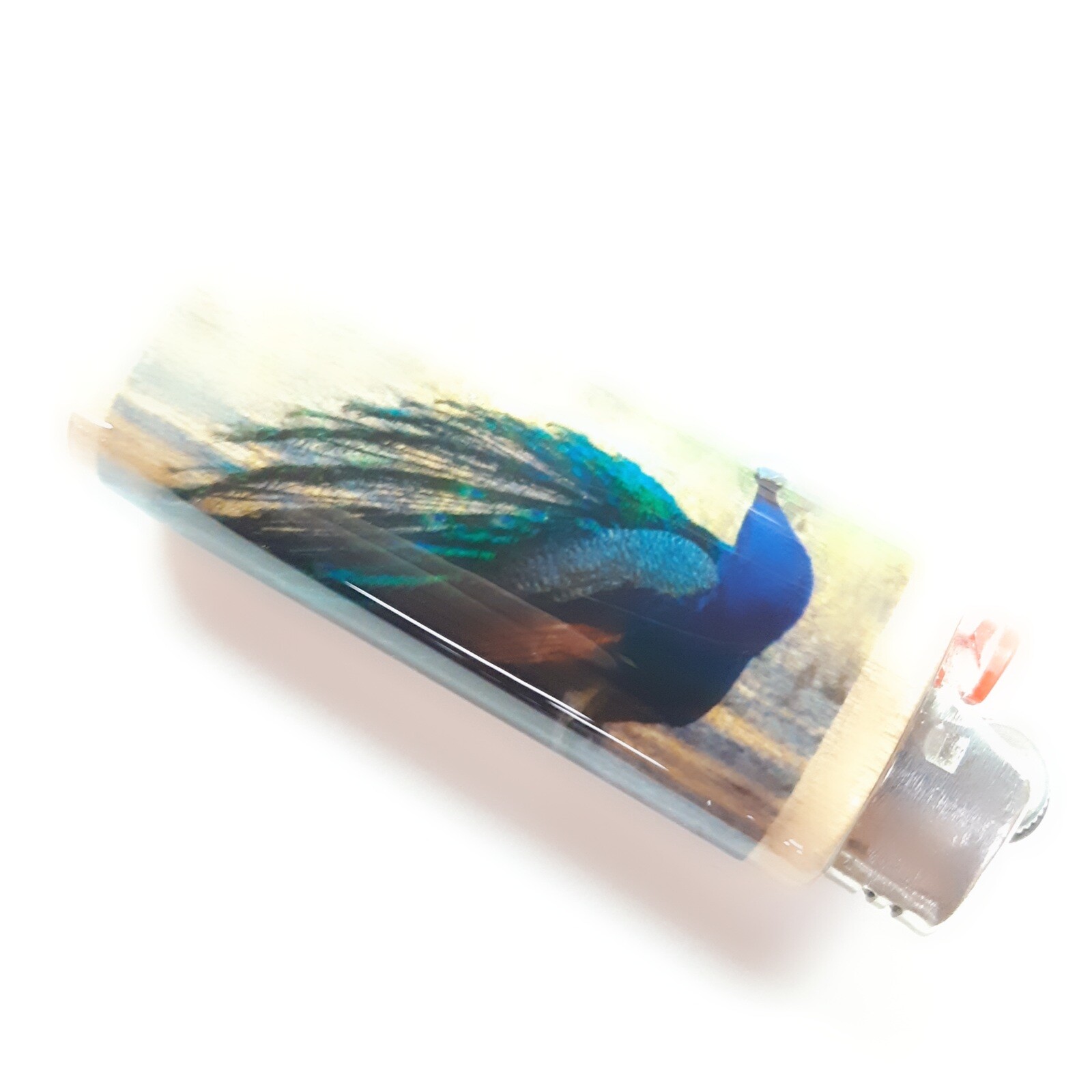 Peacock Lighter Case Holder Sleeve Cover Fits Bic Lighters