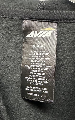 Avia Little Girls Long Sleeve Black Pull Over Hoodie Sweater Size S (6-6x) - Picture 5 of 5