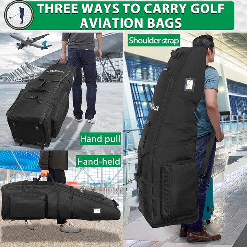 Golf Travel Bag Waterproof Foldable Cover with Wheels for Airlines Travel - Picture 4 of 7