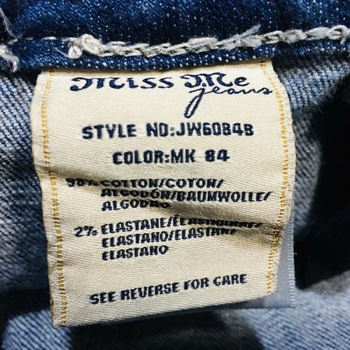Miss Me Low Rise Flare Jean Destroyed Stretch Blue Denim 28x35 Embellished Flap - Foto 10 di 12