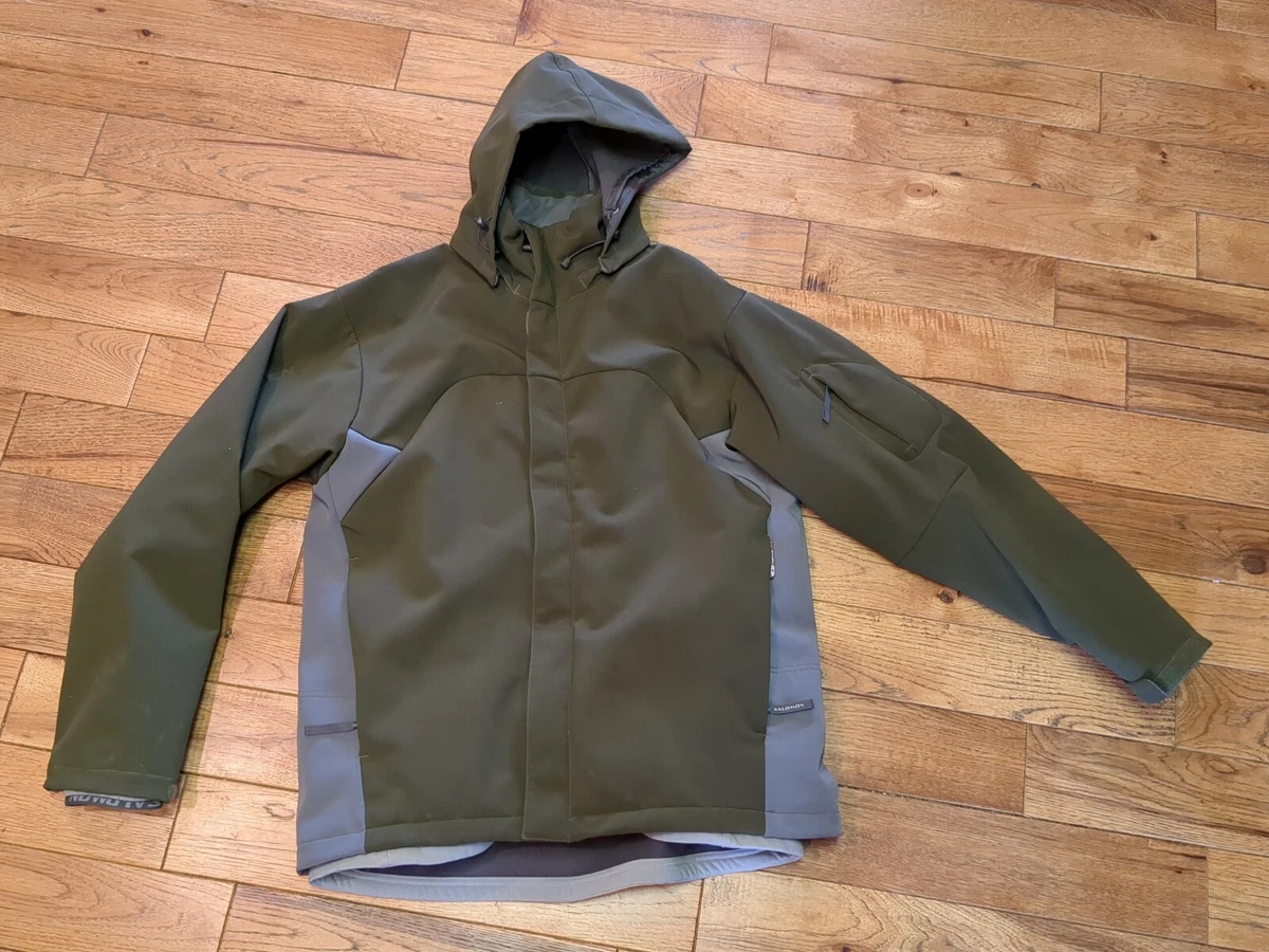 Men s Salomon Winter Jacket Heavyweight Interchange Zip Out 3 in 1 Hood Green XL
