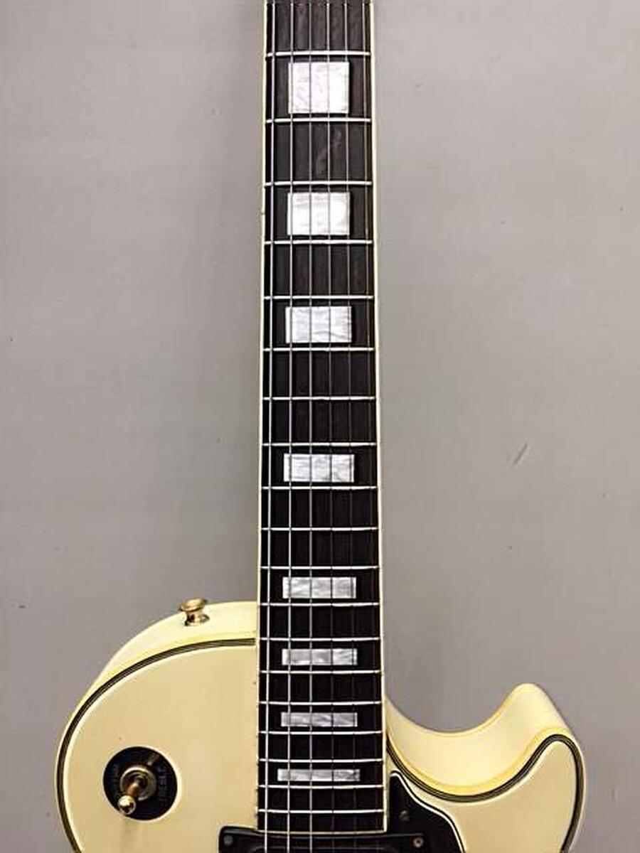 Burny Les Paul Custom White RLC-70 Electric Guitar Used Burny Les Paul Custom White RLC-70 Electric Guitar Used