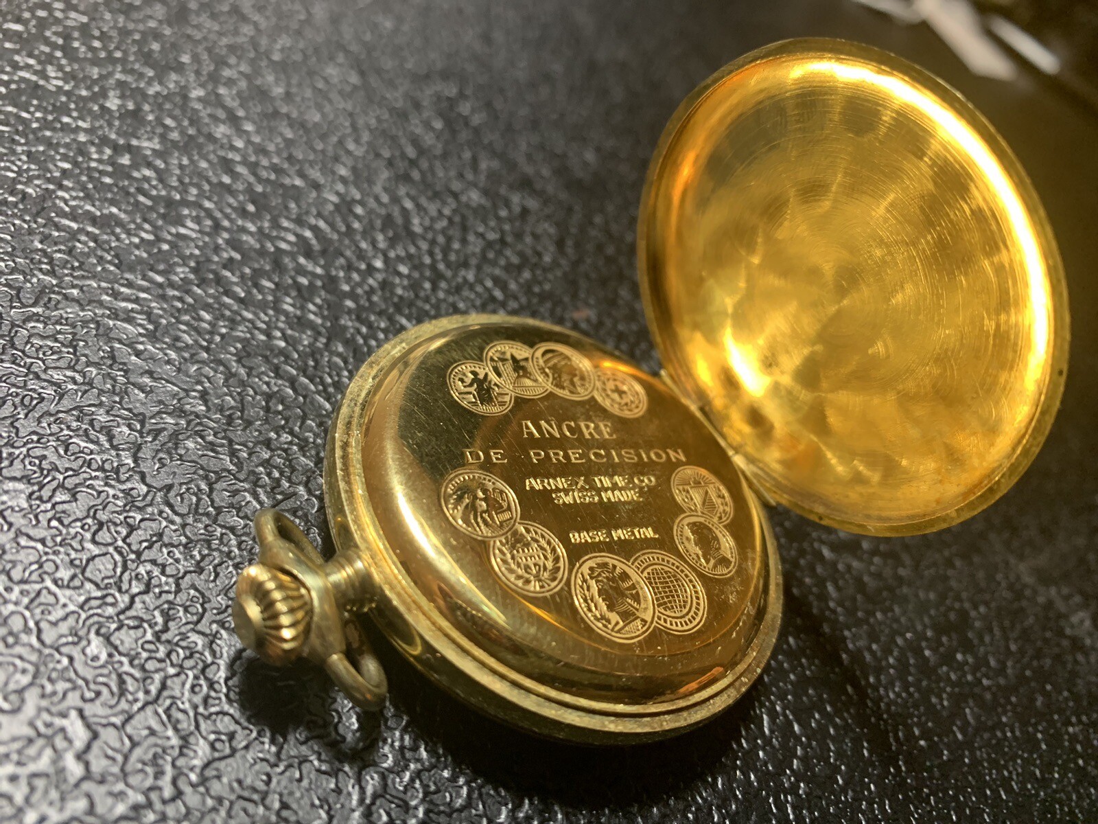 Vintage NASTRIX 17J, Swiss Made Incabloc pocket watch by Arnex Time Co