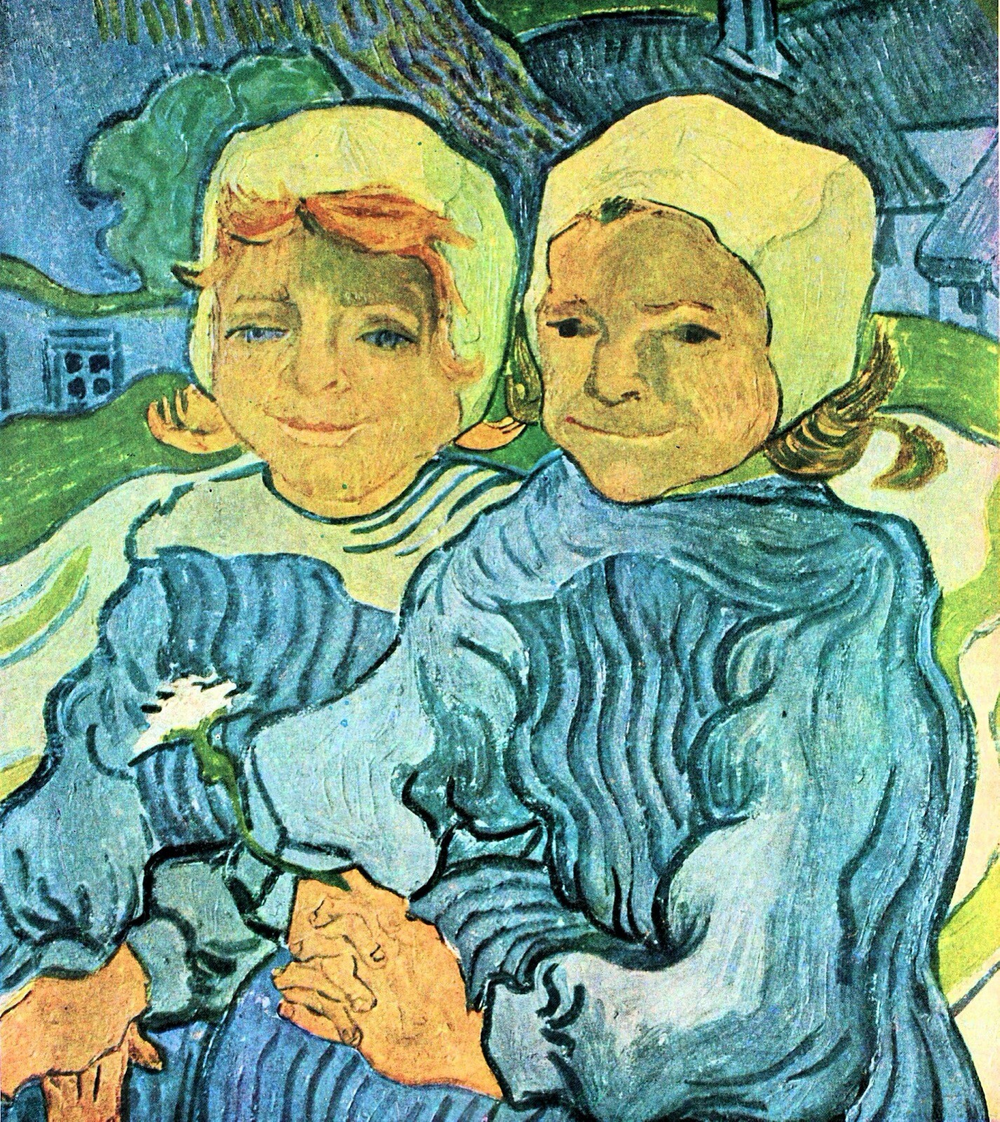 Two Children by Vincent Van Gogh Giclee Fine Art Print Repro on