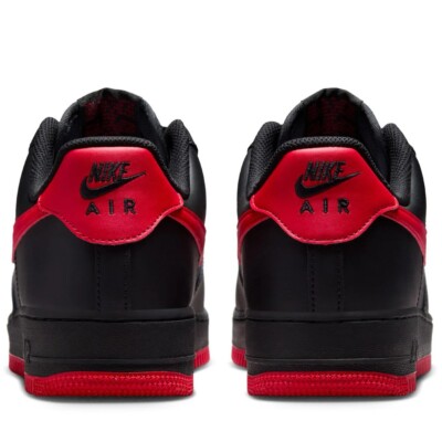 NIKE NIKE AIR FORCE 1 '07 BLACK/UNIVERSITY RED SIZE 12 -FJ4146-002