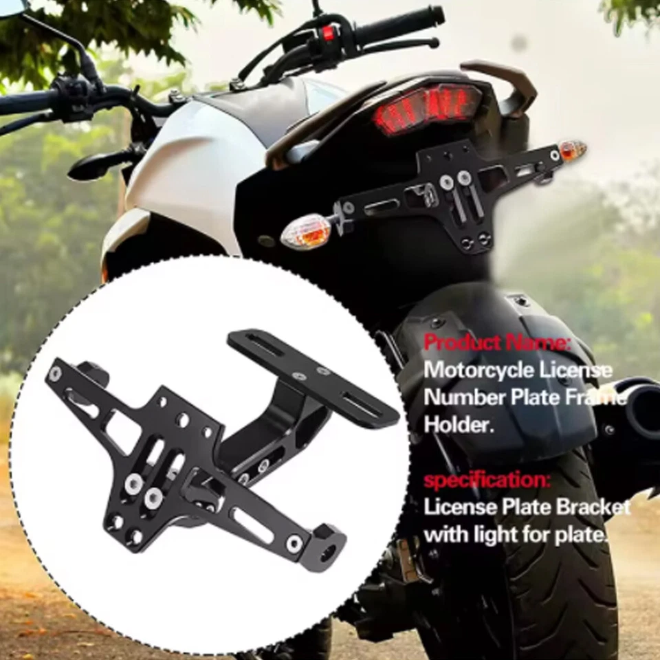 Montaje de matrícula de motocicleta y luz trasera para Kawasaki Ninja 250R 500R 650 650R Foto 3 de 4