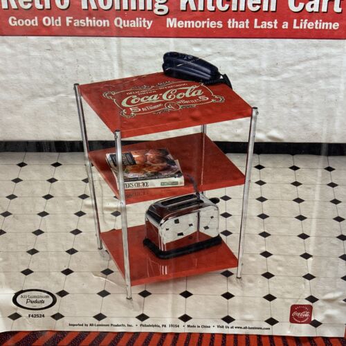 Coca Cola Casual Furniture Retro Rolling Cart NIB - Picture 2 of 7