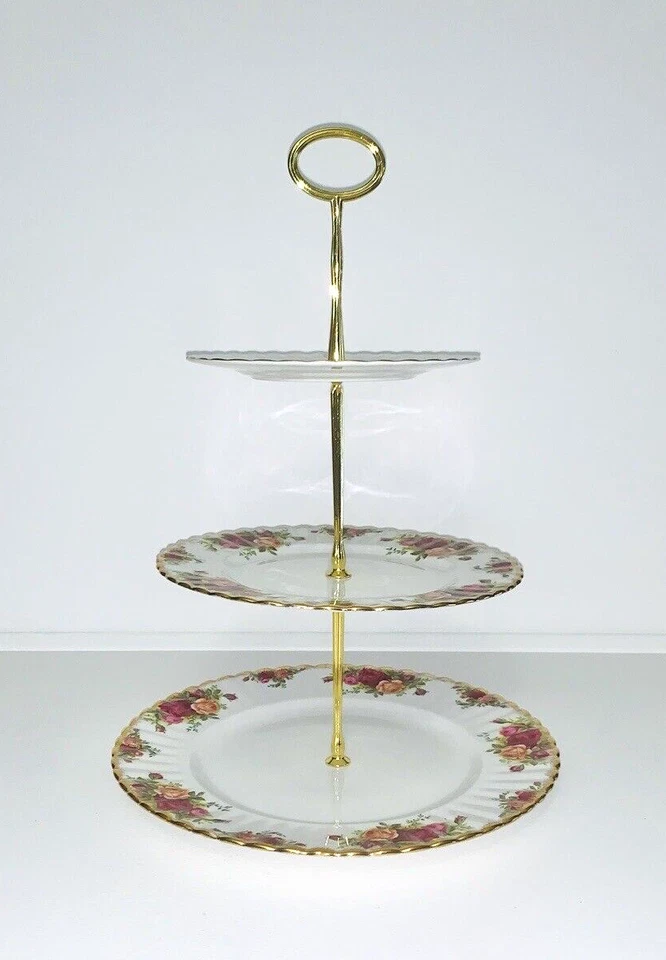 Royal Albert - Old Country Roses, High tea 3 tier cake stand. Made in England - image 3 of 4
