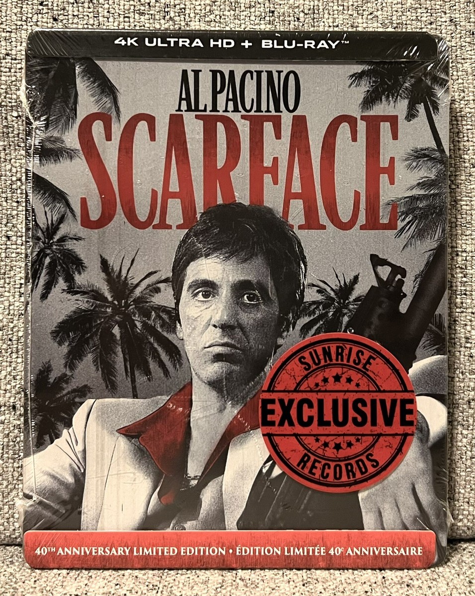 SCARFACE 4K UHD + Blu-ray STEELBOOK 40th ANNIVERSARY SUNRISE SCARFACE 4K UHD + Blu-ray STEELBOOK 40th ANNIVERSARY SUNRISE