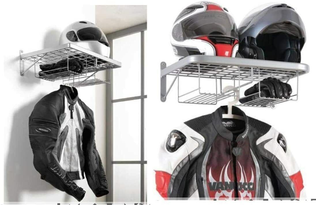 Helmet holder motorcycle suit hanger wardrobe wall hangings jacket biker  jacket