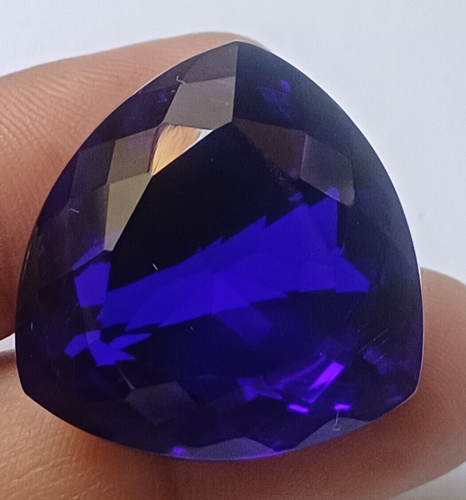 AAA+ Large Blue Tanzanite 71.10 Ct. Trillion Cut Loose Gemstone Gift for Women - Picture 4 of 6