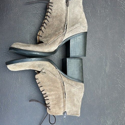 🤎🤎🤎Coclico gamuza marrón tostado cuero zapatos 41 o 10 magníficos cordones cremallera lateral - Imagen 7 de 9