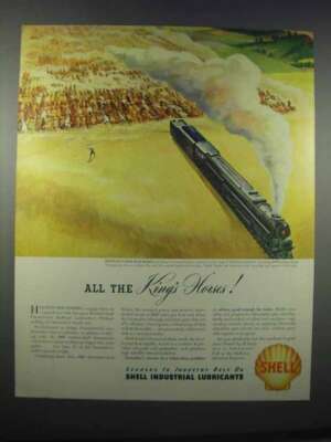 1946 Shell Turbo Oil Ad - All the King's Horses