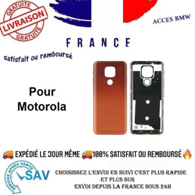 Original Vitre Arrière Back Cover Twilight Orange Pour Motorola E7
