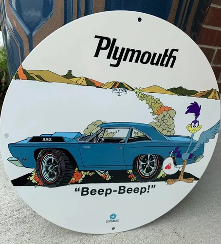 Vintage Style Plymouth Oil  Metal Heavy Quality Sign